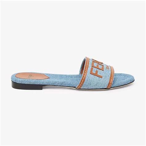 fendi slides womens fur|Fendi denim slides.